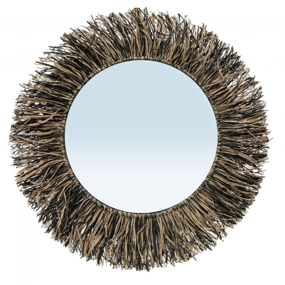 Verifica Oglinda Raffia Fringe Fringe Mirror - Natural Black - L Oglinda Raffia Fringe Fringe Mirror - Natural Black - L