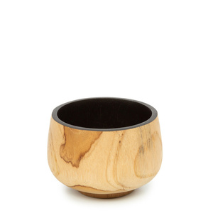 Bol decorativ BAZAR BIZAR Bondi Collection lemn tek negru natural 12 cm small 2