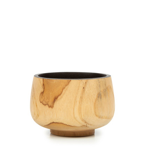 Bol decorativ BAZAR BIZAR Bondi Collection lemn tek negru natural 12 cm small 0
