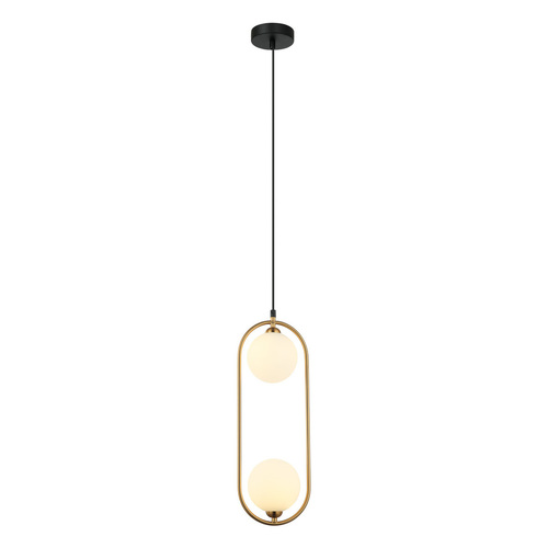 Verifica Lampă pendul Italux Lupus Antique 2xG9 maro sticlă albă PND-3965-2-BRO