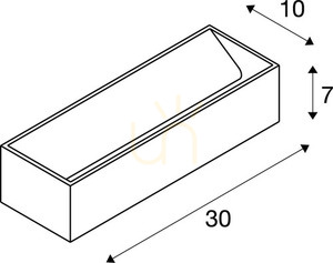 Aplică LED perete SLV LOGS IN L alb 18W 1600lm 3000K aluminiu 1002844 small 4