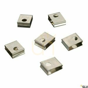 Set de 6 cleme arc SLV EUTRAC pentru șină încastrată trifazată, oțel gri, 145551 small 0
