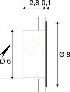 Lumină încastrată de perete SLV WORO WL alb 1.2W 3000K 1002922 4 Lumină încastrată de perete SLV WORO WL alb 1.2W 3000K 1002922 small 4