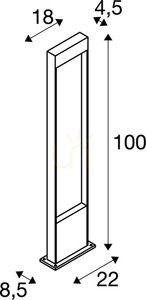 Lampă stâlp exterior SLV FLATT POLE 100 antracit LED 10W IP65 1002958 small 4