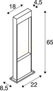 Lampă stâlp exterior SLV FLATT POLE 65 antracit IP65 LED 10W 1002956 4 Lampă stâlp exterior SLV FLATT POLE 65 antracit IP65 LED 10W 1002956 small 4
