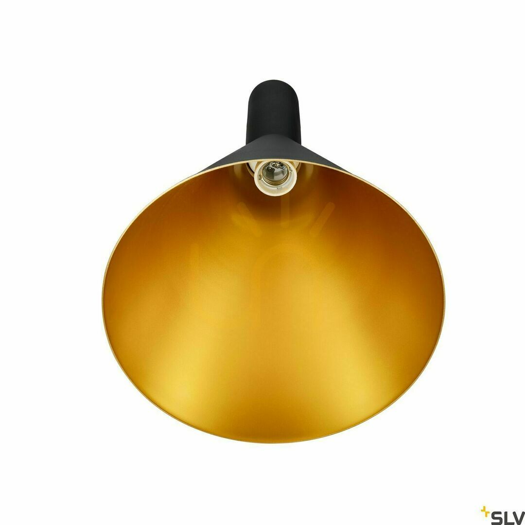 previzualizare Lampă suspendată SLV PHELIA 280 E27 negru auriu aluminiu 1002950 Lampă suspendată SLV PHELIA 280 E27 negru auriu aluminiu 1002950