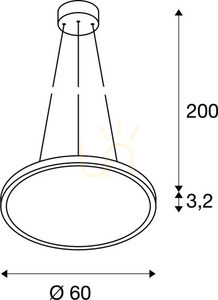 Lampă suspendată SLV LED PANEL 60 DALI gri 43W 3000K 3150lm 1003046 small 2