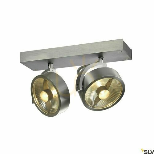Verifica Spot de perete și tavan SLV KALU 147316, aluminiu periat, 2 × GU10 QPAR111