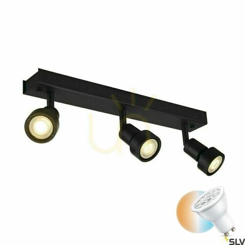 Verifica Spot aplicat tavan/perete SLV PURI 3 negru GU10 50W 147380