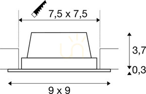 Spot încastrat LED SLV FRAME BASIC alb 8.3W 3000K 600lm IP20 112721 small 2
