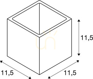 Aplică din gips SLV PLASTRA Cube 148018 albă, sus-jos, 11,5 cm, G9 small 6
