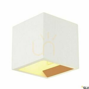Aplică din gips SLV PLASTRA Cube 148018 albă, sus-jos, 11,5 cm, G9 small 0