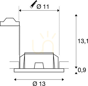 Spot încastrat SLV PLASTRA alb gips GU10 35W 230V 148070 small 5