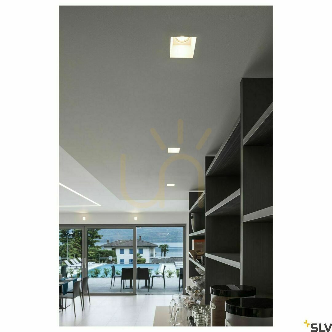 Spectacol Spot încastrat SLV PLASTRA alb gips GU10 35W 148071 Spot încastrat SLV PLASTRA alb gips GU10 35W 148071