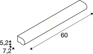 Aplica perete LED SLV MARYLIN 16W 60 cm crom-alb IP44 1002191 small 5