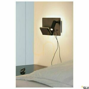 Aplica perete SLV SOMNILA negru LED 15W 3000K USB 1003455 small 3