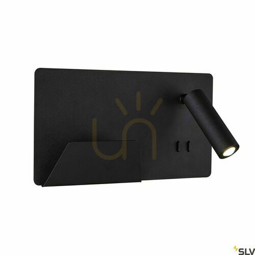 Verifica Aplica perete SLV SOMNILA negru LED 15W 3000K USB 1003455