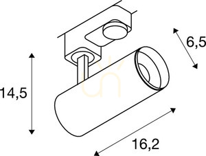 Spot pe șină SLV NUMINOS PHASE S alb-negru 10,42W 2700K 985lm 1004078 small 3