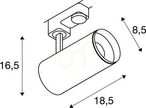 Spot LED pentru șină SLV NUMINOS PHASE M negru 20,1W 2700K 1004172 6 Spot LED pentru șină SLV NUMINOS PHASE M negru 20,1W 2700K 1004172 small 6