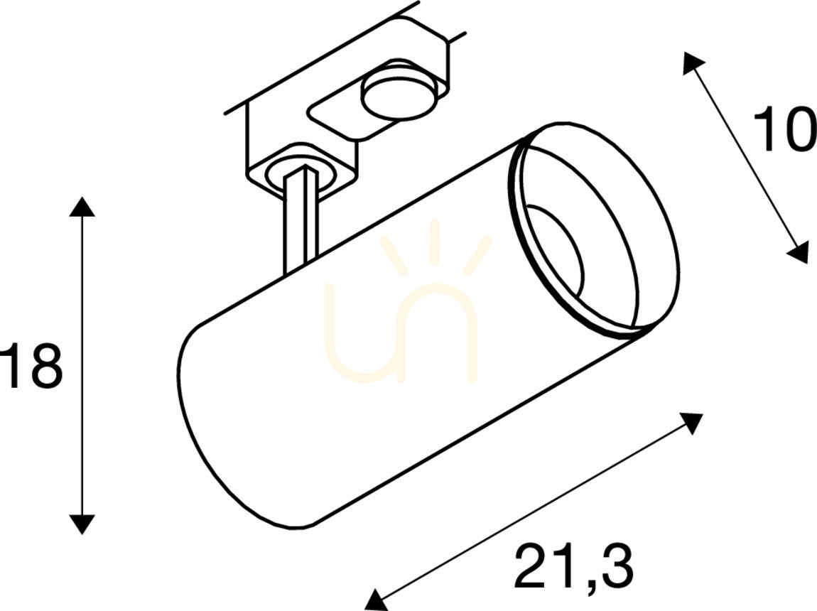 Vedere Spot LED șină SLV NUMINOS PHASE L negru 28W 3000K 2430lm 3 faze 1004274 Spot LED șină SLV NUMINOS PHASE L negru 28W 3000K 2430lm 3 faze 1004274