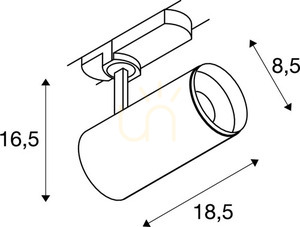 Spot pe șină SLV NUMINOS DALI M alb/negru 20,1W 2700K 1004462 small 3