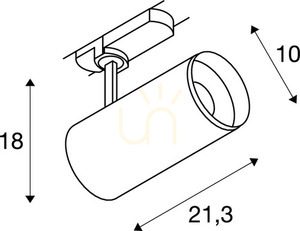 Spot pe șină SLV NUMINOS DALI L negru 28W 2700K 2400lm 3 faze 1004555 small 3