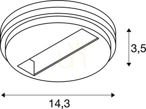 Priză pentru spoturi SLV 3~ DALI S-TRACK SYSTEM albă 1004685 small 3