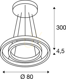 Lampă suspendată SLV ONE DOUBLE PD DALI alb 55W 3000/4000K Ø80 cm 1004768 small 4