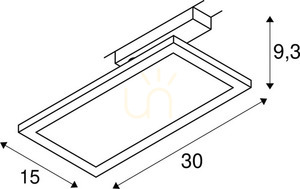 Spot pe șină SLV PANEL alb 18W 3000K 1800 lm 150x300 mm 1004934 small 4