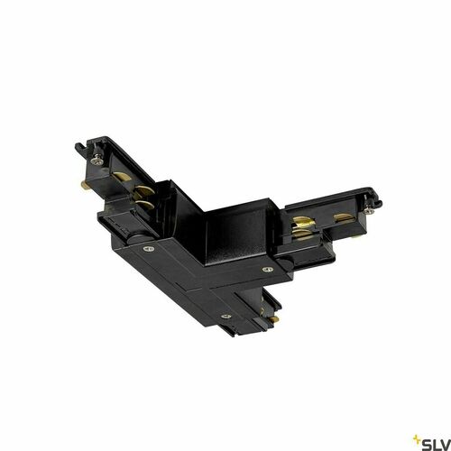 Verifica Conector T pentru șină SLV S-TRACK DALI trifazat negru împământare stânga 1004941