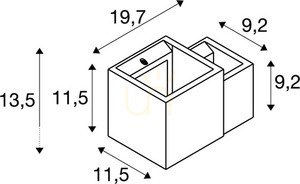 Lampă de suprafață SLV PLASTRA WL CUBES alb gips G9 15W 1004733 small 6