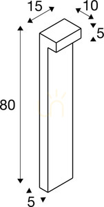 Stâlp LED exterior SLV L-LINE OUT 80 FL antracit 7 W 1003538 small 4