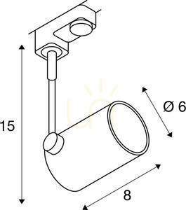 Reflector sina SLV BIMA 1 alb GU10 50W 3 faze 152241 2 Reflector sina SLV BIMA 1 alb GU10 50W 3 faze 152241 small 2