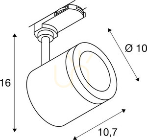 Spot LED sina SLV ENOLA_C alb 11W 3000K 1040lm trifazat EUTRAC 152431 small 2