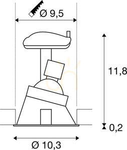 Spot încastrat SLV HORN negru aluminiu 25W 230V 113150 2 Spot încastrat SLV HORN negru aluminiu 25W 230V 113150 small 2