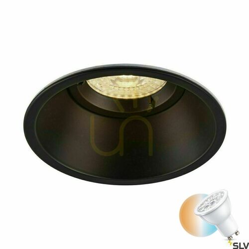 Verifica Spot încastrat SLV HORN-O negru aluminiu Ø10,3 cm 25W 113160