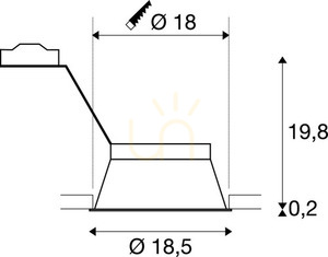 Spot încastrat SLV HORN-T alb oțel 75W 230V Ø18,5 cm 113171 5 Spot încastrat SLV HORN-T alb oțel 75W 230V Ø18,5 cm 113171 small 5