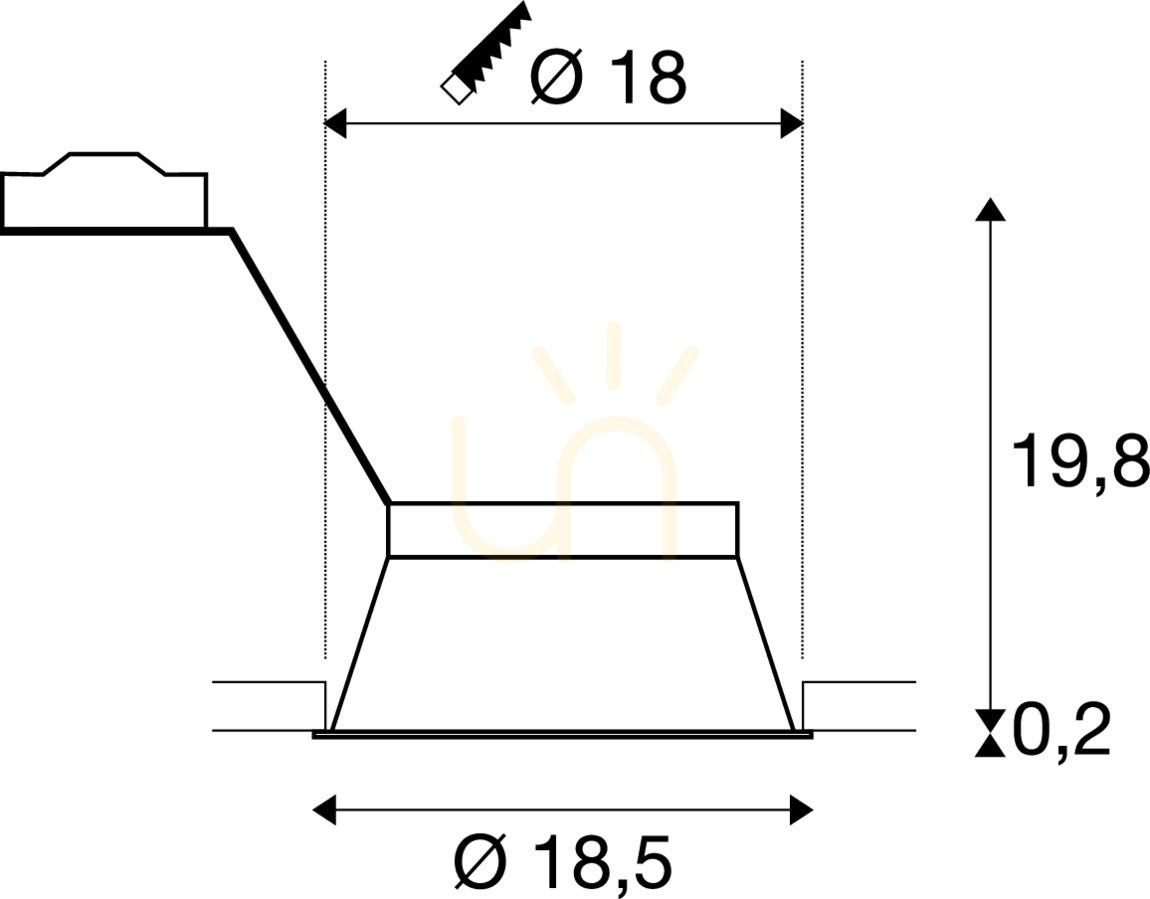 Verifica Spot încastrat SLV HORN-T alb oțel 75W 230V Ø18,5 cm 113171 Spot încastrat SLV HORN-T alb oțel 75W 230V Ø18,5 cm 113171