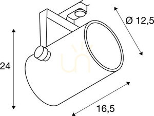 Spot șină trifazat SLV EURO SPOT alb GU10 aluminiu 153421 small 4