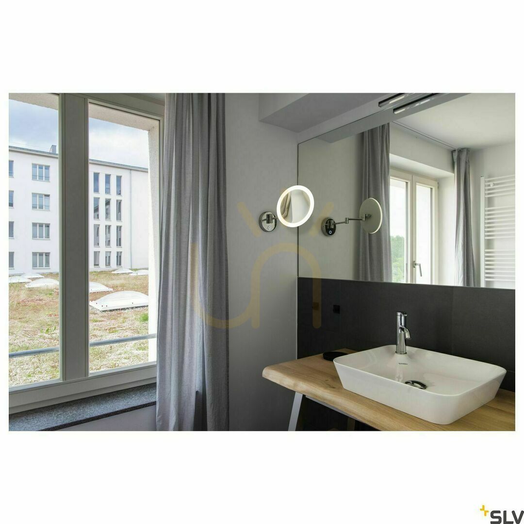 Afişa Aplică LED baie SLV MAGANDA WL crom alb IP44 4,8W CCT 1004971 Aplică LED baie SLV MAGANDA WL crom alb IP44 4,8W CCT 1004971