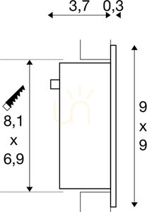 Spot încastrat LED SLV FRAME CURVE alb 1W 3000K 113292 small 3