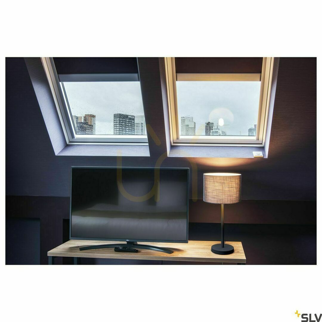 Spectacol Lampă de masă SLV FENDA bază neagră oțel E27 43,5 cm 155780 Lampă de masă SLV FENDA bază neagră oțel E27 43,5 cm 155780