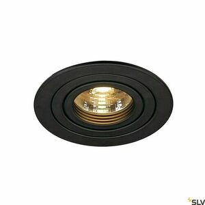 Corp de iluminat încastrat rotund SLV NEW TRIA 1 negru GU10 50 W 230 V 113490 small 2