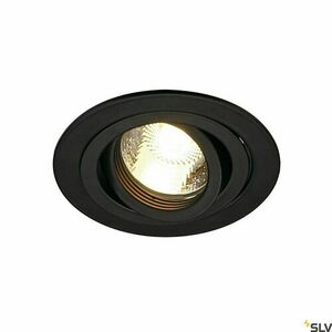 Corp de iluminat încastrat rotund SLV NEW TRIA 1 negru GU10 50 W 230 V 113490 small 0
