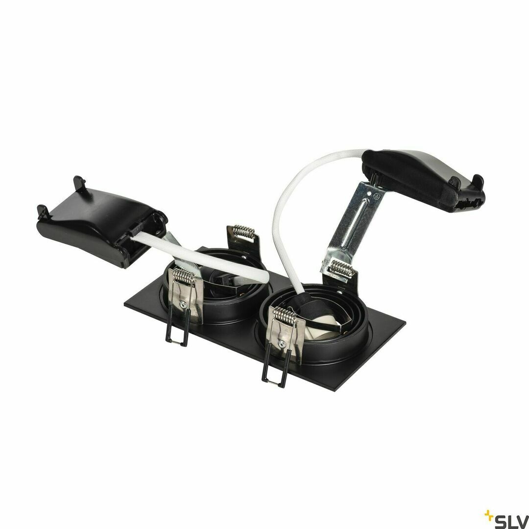 Vedere Spot încastrat SLV NEW TRIA 2 negru 2x50W IP20 113492 Spot încastrat SLV NEW TRIA 2 negru 2x50W IP20 113492