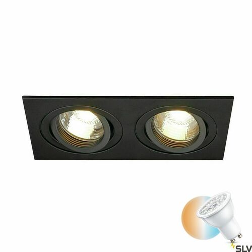 Verifica Spot încastrat SLV NEW TRIA 2 negru 2x50W IP20 113492