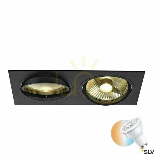 Verifica Spot încastrat SLV NEW TRIA 2 ES111 negru 75W 230V 113840