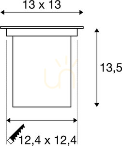 Spot încastrat exterior SLV DASAR Square GU10 oțel inoxidabil IP67 229374 small 5