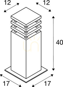 Stâlp de iluminat exterior SLV RUSTY SQUARE 40 ruginiu IP55 11W 229420 small 2