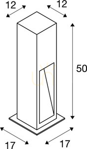 Lampă stâlp exterior SLV ARROCK STONE gri bazalt 9W 3000K IP44 50 cm 231370 small 1